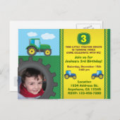 Geburtstagsparty Einladung Postkarte (Vorne/Hinten)