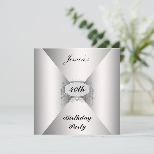 Geburtstagsparty Einladung Weißer Umschlag (Stehend Vorderseite)