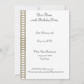 Geburtstagsparty Einladung White Gold VIP (Rückseite)