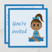 Geburtstagsparty Einladung zu einem Yoga-Party (Vorne/Hinten)