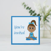 Geburtstagsparty Einladung zu einem Yoga-Party (Stehend Vorderseite)