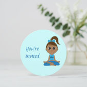 Geburtstagsparty Einladung zu einem Yoga-Party (Stehend Vorderseite)