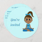 Geburtstagsparty Einladung zu einem Yoga-Party (Vorne/Hinten)