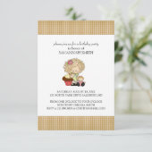 Geburtstagsparty Einladungen für ein Mädchen (Stehend Vorderseite)