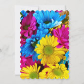 Geburtstagsparty Einladungen Tagsüber Blume bunt (Rückseite)