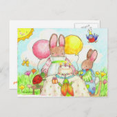 Geburtstagsparty Einladungspostkarte (Vorne/Hinten)