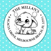 Geburtstagsparty Elephant Thema Permastempel