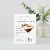 Geburtstagsparty Espresso Martini Bow Boans Einladungspostkarte (Stehend Vorderseite)