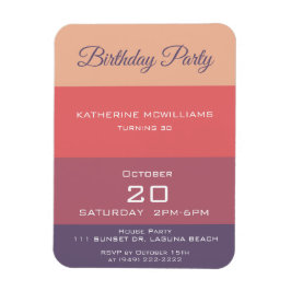 Geburtstagsparty-Fall farbige Streifen- Magnet