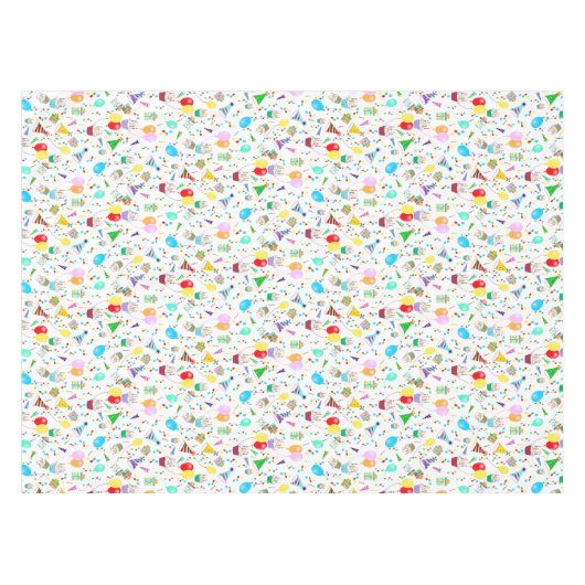 Geburtstagsparty-Favoriten Tischdecke (Vorderseite (Horizontal))