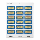 Geburtstagsparty Film Ticket Film-Adresse Labels Adressaufkleber (Vorne)
