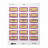 Geburtstagsparty Film Ticket Film-Adresse Labels Adressaufkleber (Vorne)
