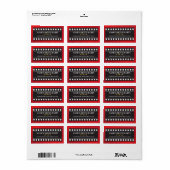 Geburtstagsparty Film Ticket Film-Adresse Labels Adressaufkleber (Vorne)