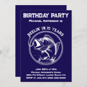 Geburtstagsparty-Fisch Einladung (Vorne/Hinten)