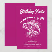 Geburtstagsparty-Fisch Einladung (Vorne/Hinten)