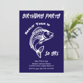 Geburtstagsparty-Fisch Einladung (Stehend Vorderseite)