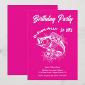 Geburtstagsparty-Fisch Einladung (Vorne/Hinten)