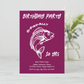 Geburtstagsparty-Fisch Einladung (Stehend Vorderseite)