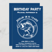 Geburtstagsparty-Fisch Einladung (Vorne/Hinten)