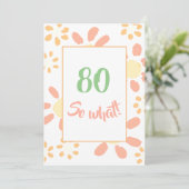 Geburtstagsparty Floral Motivierend Funny Einladung (Stehend Vorderseite)