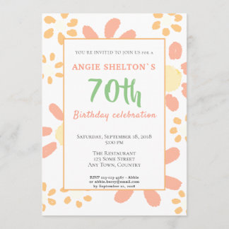 Geburtstagsparty Floral Motivierend Funny Einladung