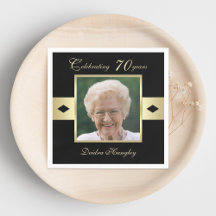 Geburtstagsparty-Foto auf Black Paper