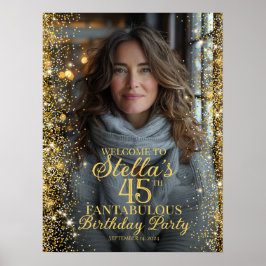 Geburtstagsparty Foto Begrüßungszeichen Poster