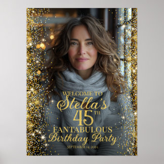 Geburtstagsparty Foto Begrüßungszeichen Poster