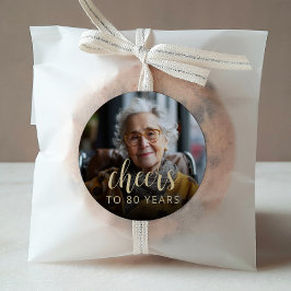 Geburtstagsparty Foto Cheers Runder Aufkleber