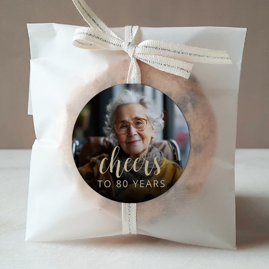 Geburtstagsparty Foto Cheers Runder Aufkleber