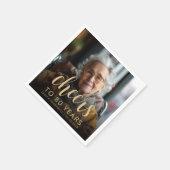 Geburtstagsparty Foto Cheers Serviette (Ecke)