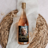 Geburtstagsparty Foto Cheers Weinetikett