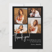 Geburtstagsparty Foto Collage Dankeskarte (Vorderseite)