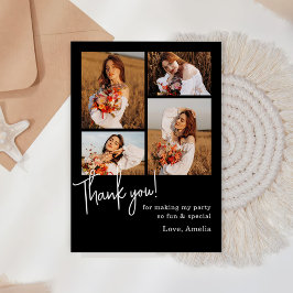 Geburtstagsparty Foto Collage Dankeskarte