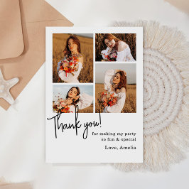 Geburtstagsparty Foto Collage Dankeskarte
