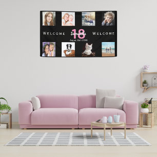 Geburtstagsparty Foto Collage Girl Banner