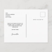 Geburtstagsparty Foto Collage White danke Postkarte (Rückseite)