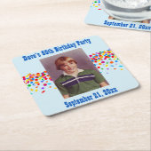 Geburtstagsparty Foto Gefallen Rechteckiger Pappuntersetzer (angewinkelt)