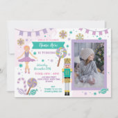 Geburtstagsparty Foto Nutcracker Weihnachtsballett Einladung (Vorderseite)