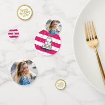 Geburtstagsparty Foto Pink Gold Glitzer Festlich