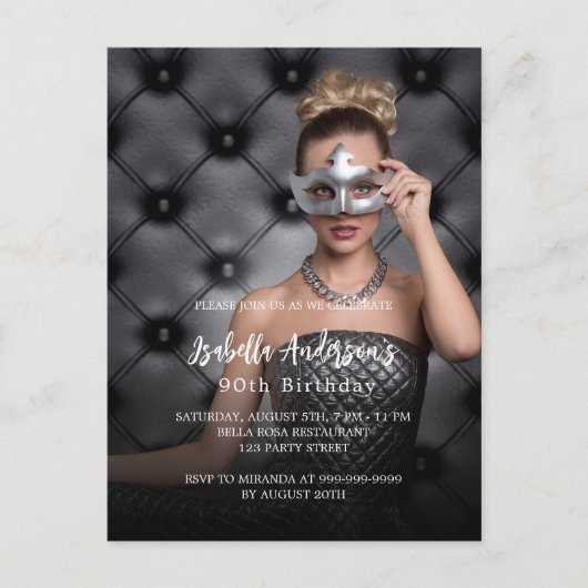 Geburtstagsparty Foto Postkarte (Vorderseite)