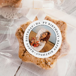 Geburtstagsparty-Foto Runder Aufkleber