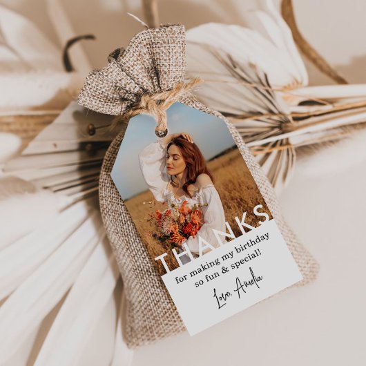 Geburtstagsparty Foto Vielen Dank Geschenkanhänger