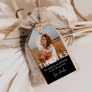 Geburtstagsparty Foto Vielen Dank Geschenkanhänger