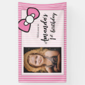 Geburtstagsparty, Foto, Willkommen Banner (Vertikal)