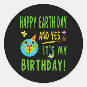 Geburtstagsparty Fun Earth Day - 22. April Runder Aufkleber