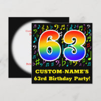 Geburtstagsparty: Fun Music Symbols, Rainbow 63