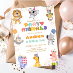 Geburtstagsparty für alle Tierfreunde Einladung