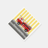 Geburtstagsparty für Feuerwehrfahrzeuge Serviette (Ecke)