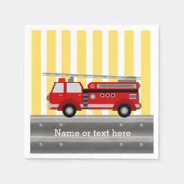 Geburtstagsparty für Feuerwehrfahrzeuge Serviette